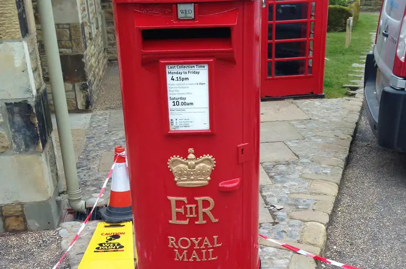 Post and telephone box — painted
